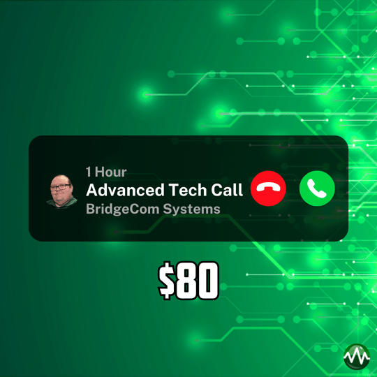 1 Hour Advanced Tech Call Graphic